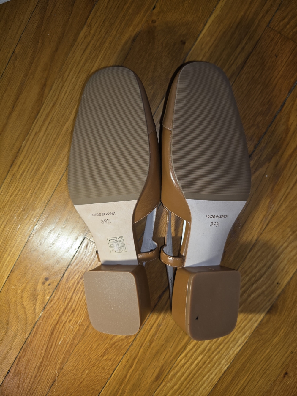 Sargasso & Grey Fern Tan Leather Slingbacks 39.5 - Picture 6 of 8